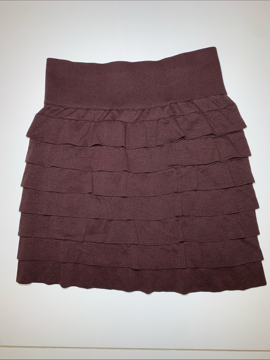 bebe Dresses & Skirts - Y2K ERA - Tiered Ruffle Mini Skirt - Dark Brown